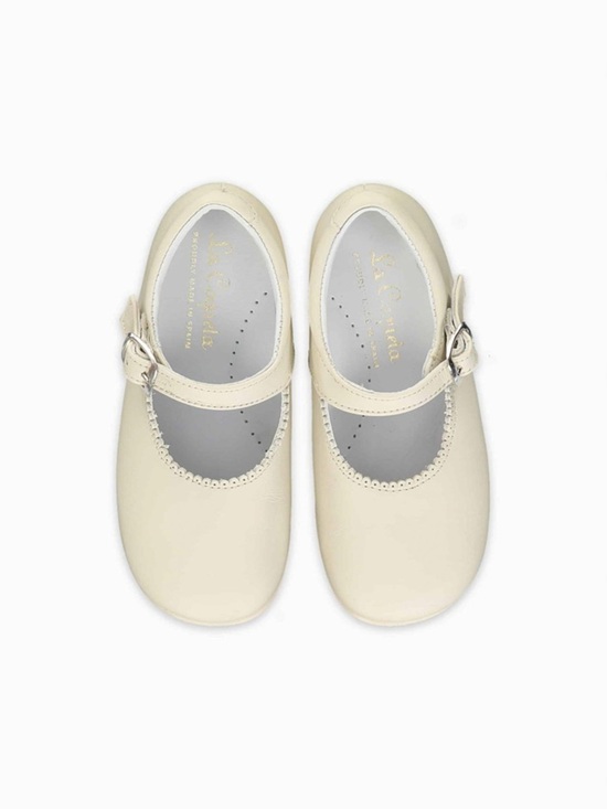 La Coqueta Other - La Coqueta Ivory Nappa Leather Toddler Mary Jane Shoes Size 25 (9 US)